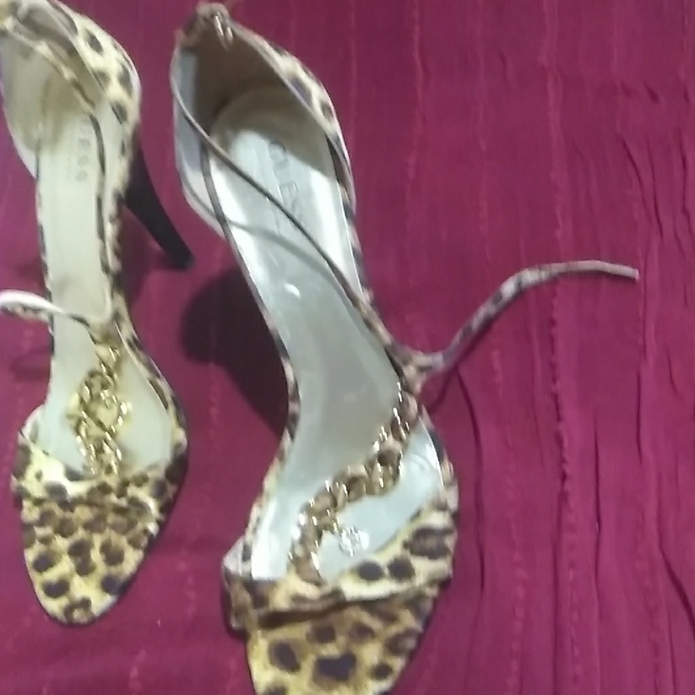 GUESS Leopard high heels